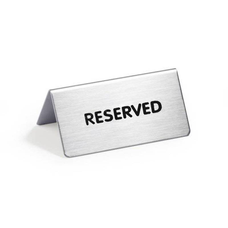 Durable 4960 65 Table Sign Reserved Pictogram,  85 X 50 X 36mm